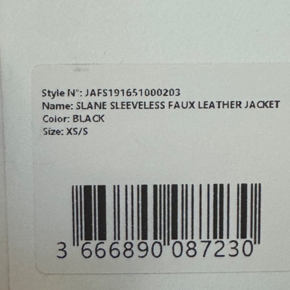 NWT The Frankie Shop Slane Sleeveless Faux Leather Jacket Black XS/S - Picture 7 of 12